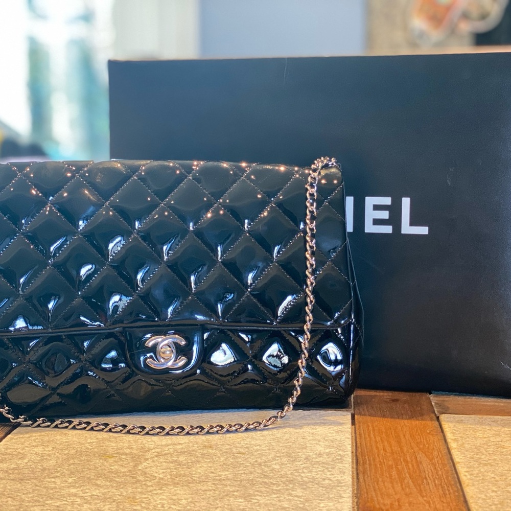 Chanel Quilted Clutch Bag with Chain